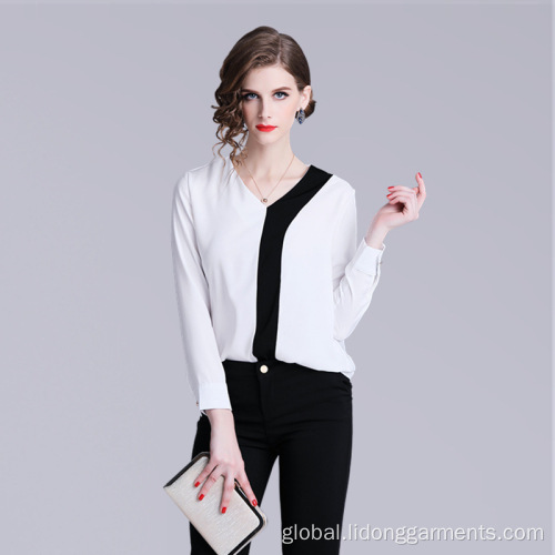 Woven Blouse Women Office Loose Striped Blouses/Top Factory
